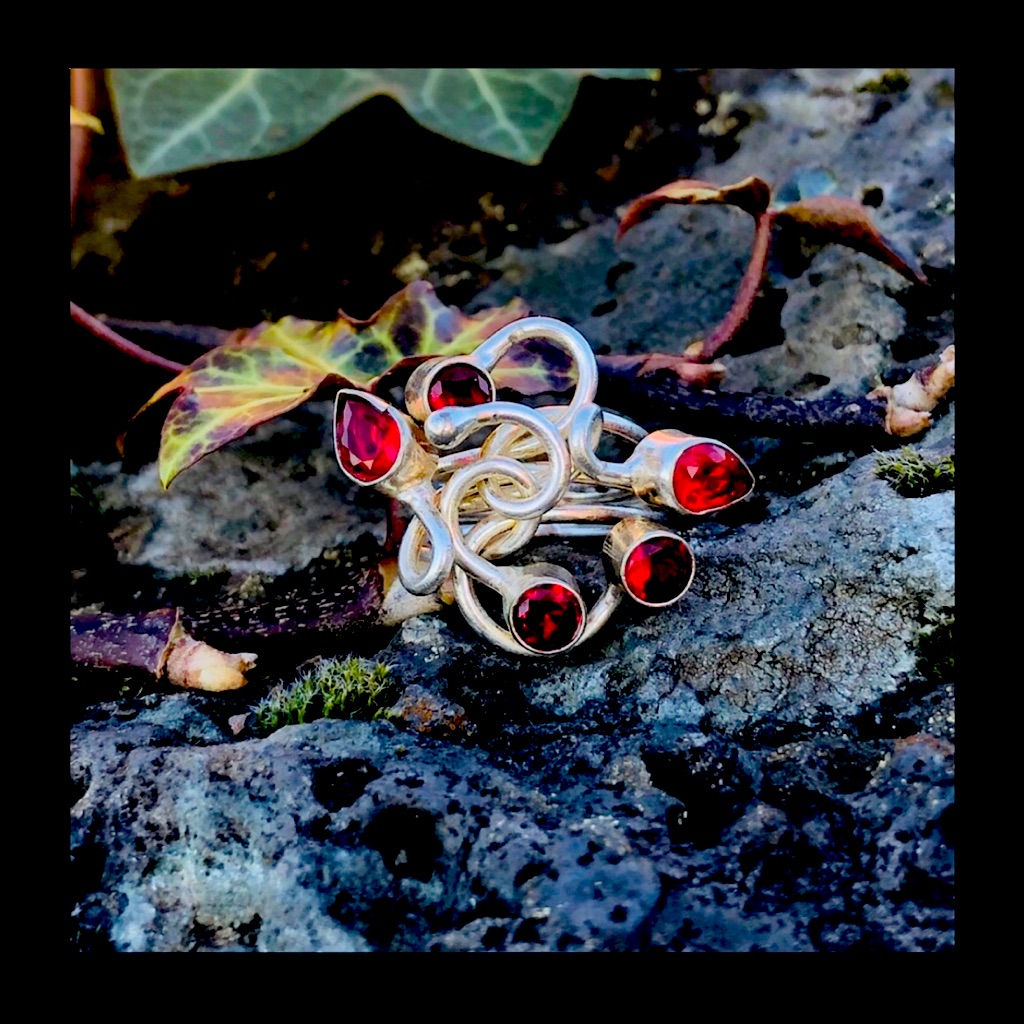 Garnet Ring & Silver